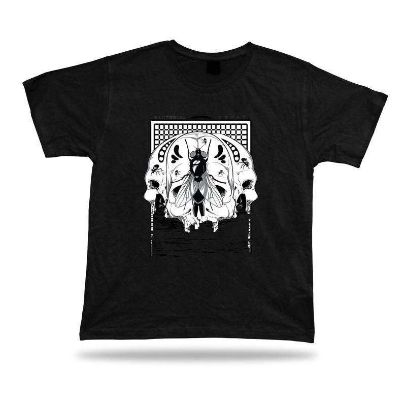 Tshirt Tee Shirt Birthday Gift Idea Skulls Fly Bugs Rotten Decay Poison Hardcore