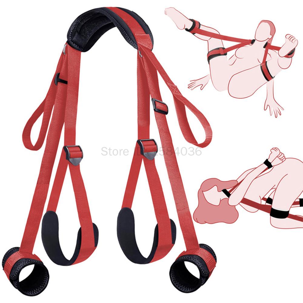 Bondage Kit  Restraints Erotic Neckcollars Handcuffs Open Leg Love Position Asist Sex Toys For Couples Women Men Adult Games