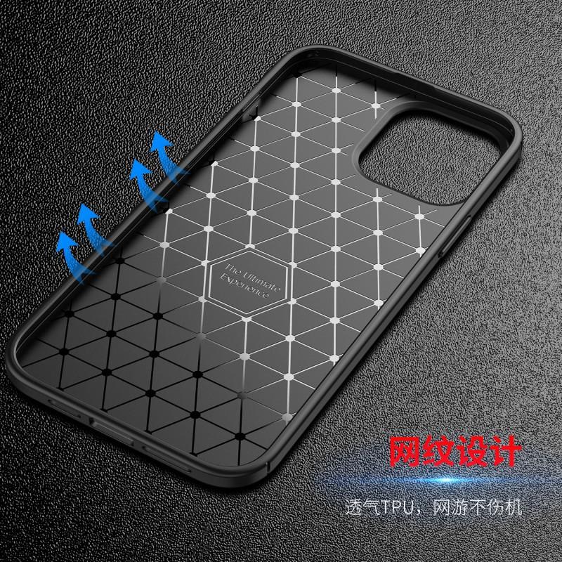 Applicable To Iphone11 Mobile Phone Case Iphone11pro Anti-drop Carbon Fiber TPU Case Apple 11mini