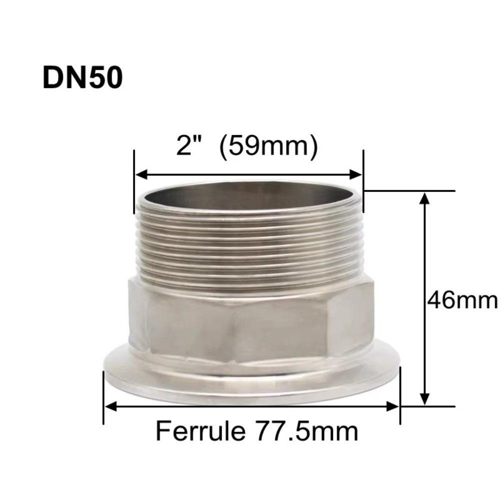 Sanitary Grade Triple Clamp Adapter SS304 Stainless Steel Sanitary Grade Fitting Fluid Systems