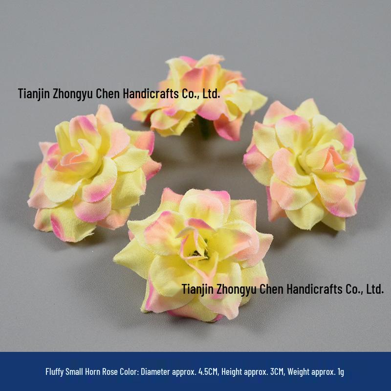 Champagne Silk Imitation Flowers for Hairpins, Hanfu Headdresses, Souvenirs, and Performance Accessories.