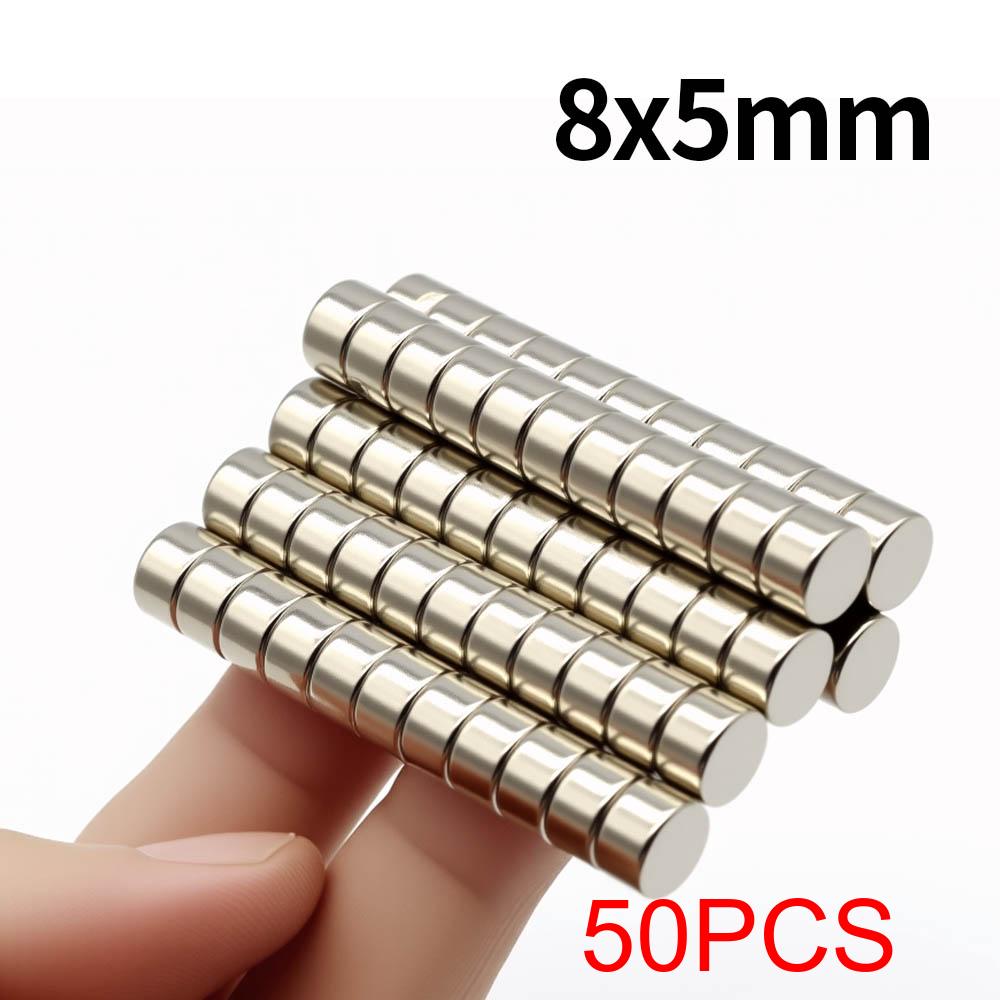 Magnete Super Forte in Neodimio 8x5mm N35 NdfeB Magneti Permanenti Magneti Rotondi Potenti Magnete per Frigorifero