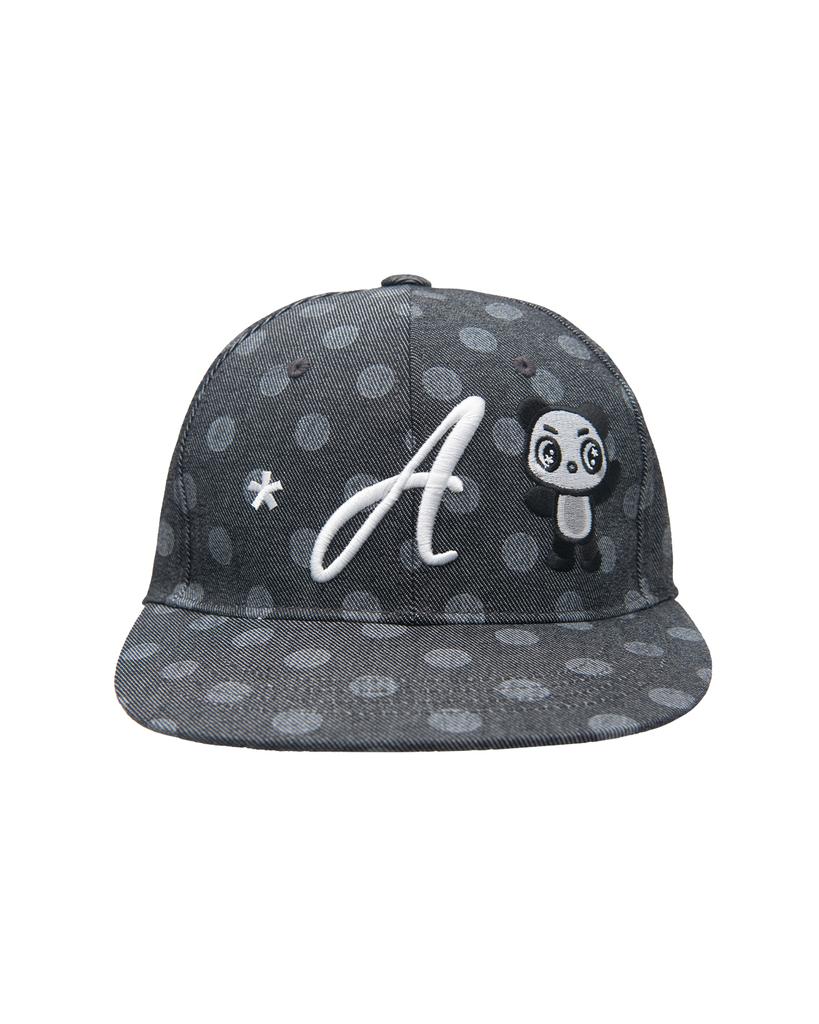 THEMUSEUMVISITOR Panda Embroidery Cap (Black Dot)