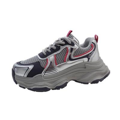 2024 Grote Crossover Reflecterende Riem Mode Lichtgewicht Platform Verhoging Dad Schoenen Dames Sneakers Casual Hardloopschoenen