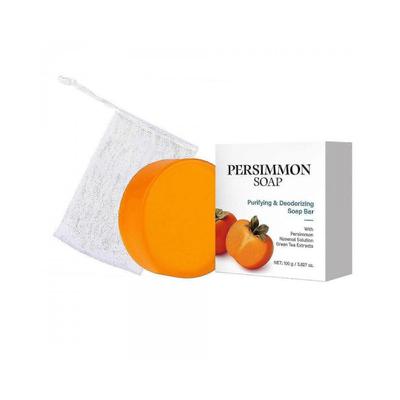 Persimmon Soap Bar for Body Odor - Nonenal Solution - Persimmon and Green Tea Extract - for Men and Women - Gentle On All Skin Types - Natural Bo Less