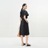 LESS 2025 Summer Straight Collar Cotton Dress