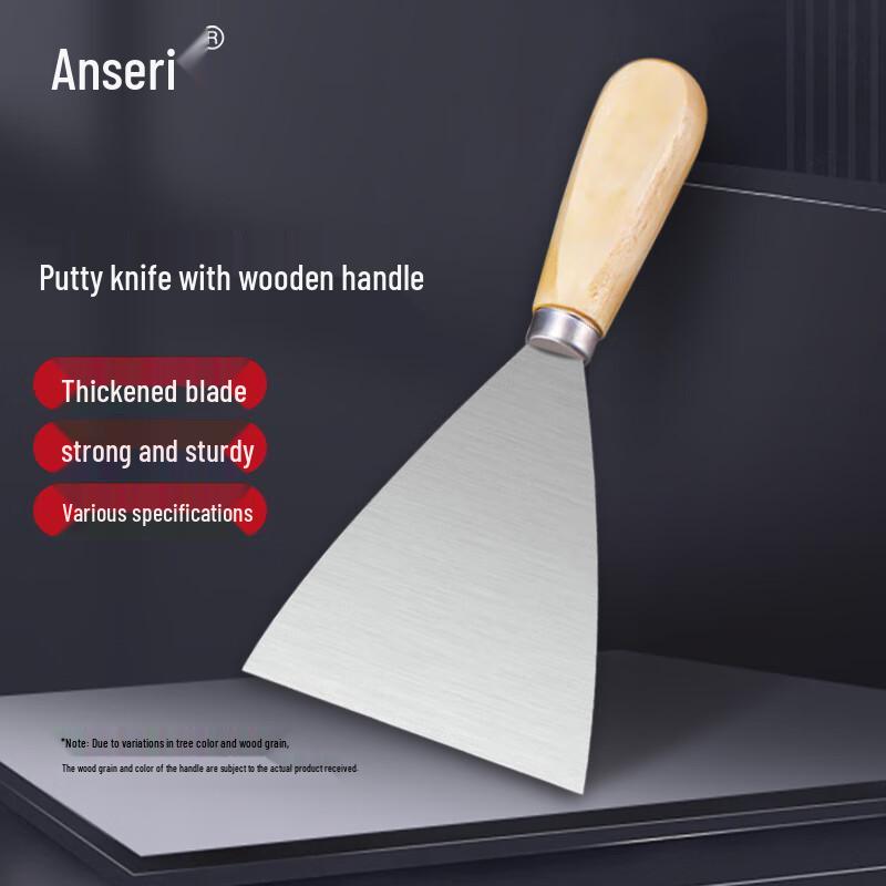Wooden Handle Putty Knife Scraper (12-Pack)
