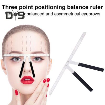 Augenbrauen-Positionierungslineal aus Edelstahl, Augenbrauen-Golden-Ratio-Messschieber, 3-Punkt-Positionierungslineal, Microblading-Augenbrauenführung, Messwerkzeug