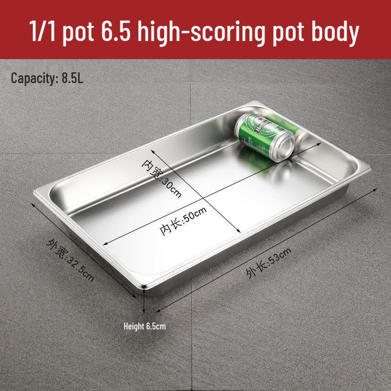 SUS304 Stainless Steel Commercial Deep Food Pan