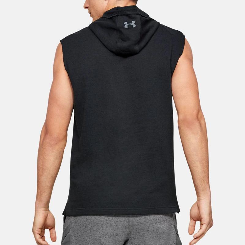 Under Armour Tréninkové sportovní rovné tričko s kapucí Pánské topy Černá 1352693-001