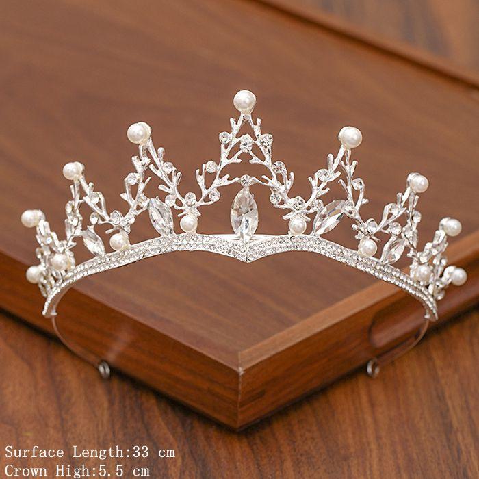 Bridal Tiara Hair Crown Wedding Hair Accessories for Women Silver Color Crown for Bridal Crowns and Tiara Women Accessories Gift