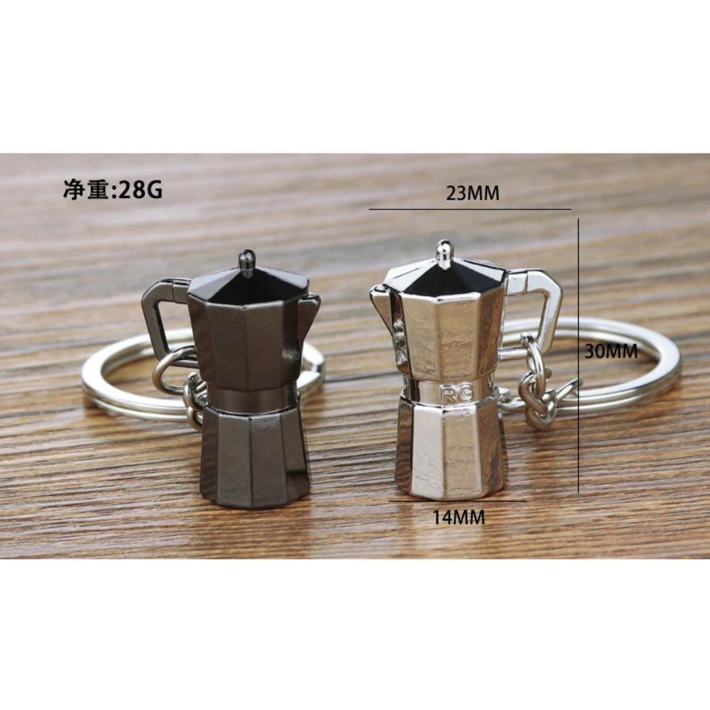 

3D Мини Металлический Сплав Кофейное Оборудование Брелок Мока Кофеварка Кофейная Чашка Ведро Брелок Кафе Подарок для Любителей Кофе Брелок Подвески