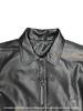Handgemachtes echtes Lammleder weiches Damen schwarzes Hemd lässig stylisch Biker