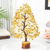 Yellow Aventurine Crystal Tree Good Luck Showpiece for Home Decor Items Crystals Gemstones Bonsai Money Tree for Good Luck, Decoration Gift Item,