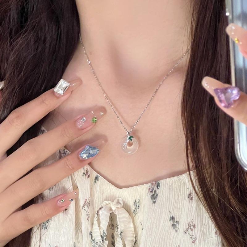 Safety Buckle Bamboo Leaf Necklace Women's Niche Simple Design Medium and High Grade Collarbone Chain