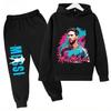Messi Print Children's Set Sports Hoodie Pants Suit 2pcs Set Boys Girls Baby Kid Clothing Casual Fashion Autumn Winter Sportsuit