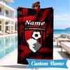 Custom Name Beach Towel Bournemouth Crest Microfiber Beach Towel, Lightweight for Summer Travel, Swimming Pool Fan Birthday Gift