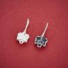 S925 Sterling Silver Pixiu Beast Face Earrings with Ear Hooks for Tassel Pendants, Semi-finished DIY Accessory