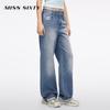 MISS SIXTY Women's Slim Straight-Leg Distressed Jeans