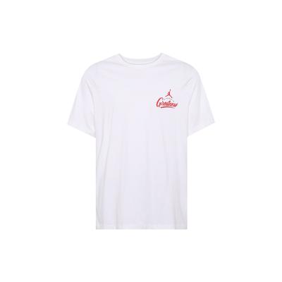 Jordan Maglia a maniche lunghe con stampa posteriore a tinta unita T-shirt da basket da uomo Top Bianco CI0079-100