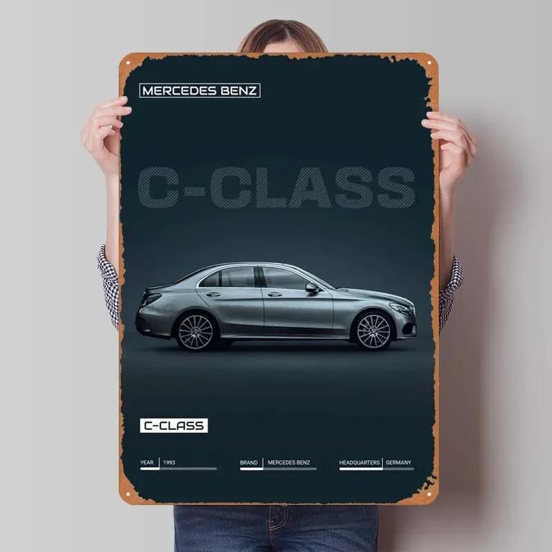 Sign Cars Poster Home Decoration Living Room Retro Metal Tin Sign Plaque for Garage Wall Art Decoration Interior