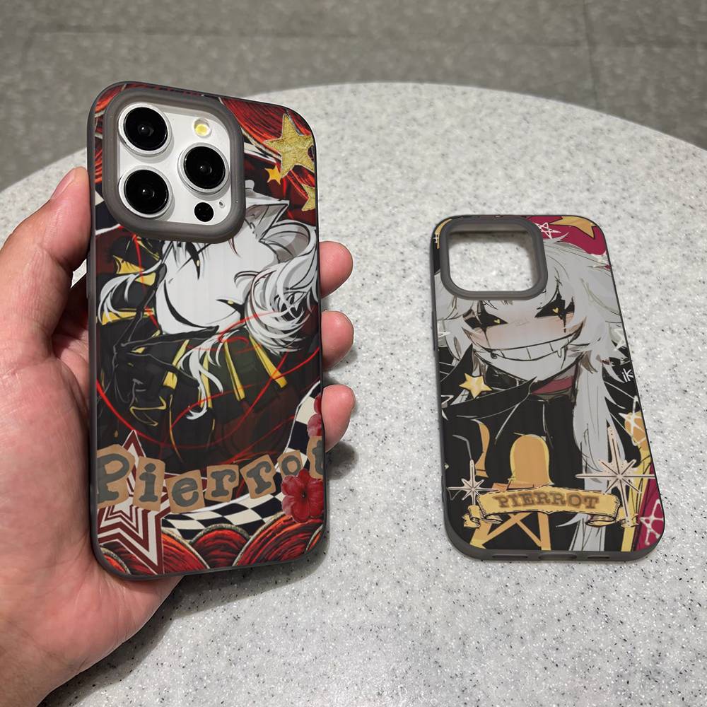 Pierrot The Freak Circus Funny Game Corrugated Stripe Phone Case For IPhone 17 16 15 14 13 12 11 Pro Max Plus Pro Shockproof