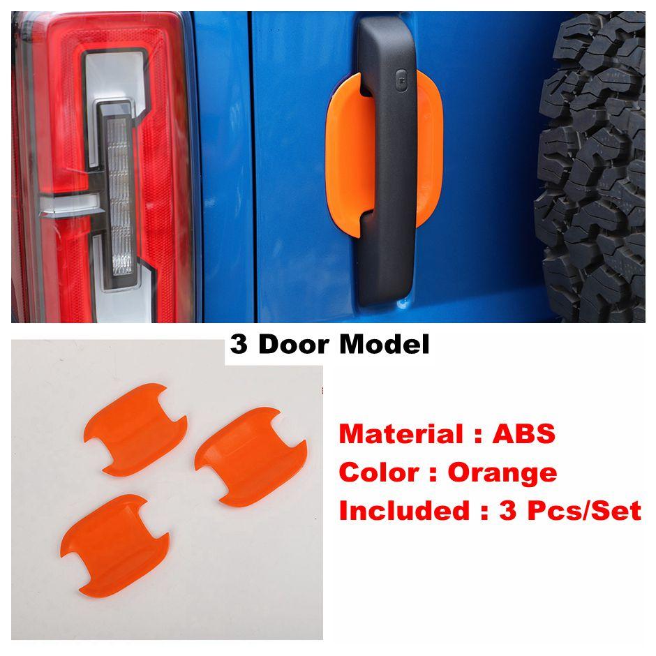 ABS Car Side Door Pull Doorknob Handle Bowl Decor Frame Cover Trim For Ford Bronco 3 / 5 Doors  - 2024 Exterior Accessories
