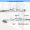 24/36 inch Itbs Throttle Body Gas Cable Kit Stainless Steel Braided For 97-07 Chevrolet/Chevy LS1 Engine 4.8L 5.3L 5.7L 6.0L