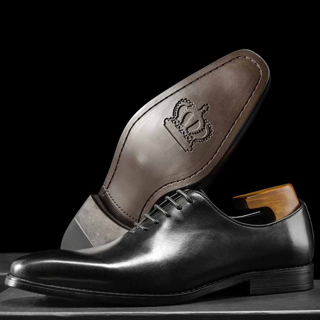 Fashion Men's Handmade Leather Oxford Shoes Formal British Style Wedding Party Footwear Comfortable Breathable Classic Men's Footgear