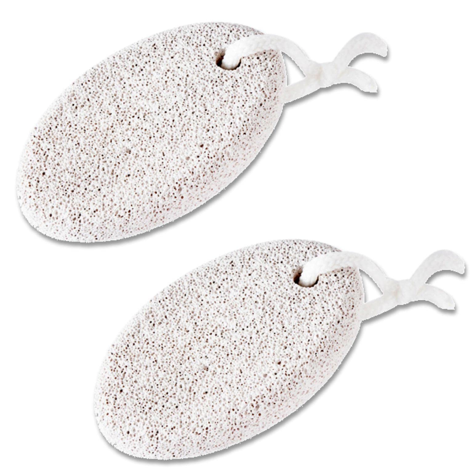 fogman Natural Pumice Stone for Heels and Bath Hanging Type with Set of 2 Calluses, Use, Strap,