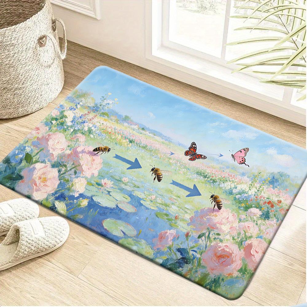 Lucario & Pikachu Winter Campfire Tent Print Non-Slip Floor Mat Doormat 40x60cm