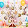 Osterparty-Dekorationen, Hängende Ornamente, Karnavalsdekorationen mit Hasen, Bemalte Eier-Anhänger