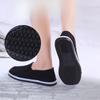 Men's Black Cloth Shoes – Thick Thousand-Layer Sole Canvas Shoes, Slip-On Low-Top Casual Footwear for Men