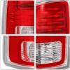 LED Tail Light Assembly for 2013-2018 Dodge Ram 1500/2014-2018 Ram 2500 3500 with LED Bulbs, Clear Red Lens Right Passenger and Left Driver Side