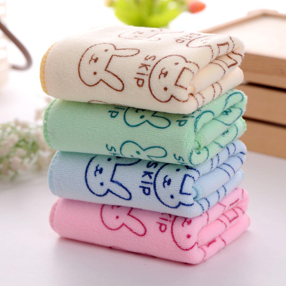 Superfine Fiber Cartoon Print Children's Face Towel - Thick, Absorbent, Soft