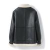 Fur and fleece integrated leather jacket new lapel thickened leather jacket wool winter men's jacket thermal jacket
