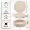 Trivets for Hot Dishes Trivets for Hot Pots and Pans Cotton Coasters 4 Pcs and Storage Basket 1 Pack Pot Holders for Kitchen Hot Pads for Table