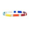 Boho Style Tila Bead Rainbow Braided Bracelet Couples Handmade Geometric Charm Jewelry