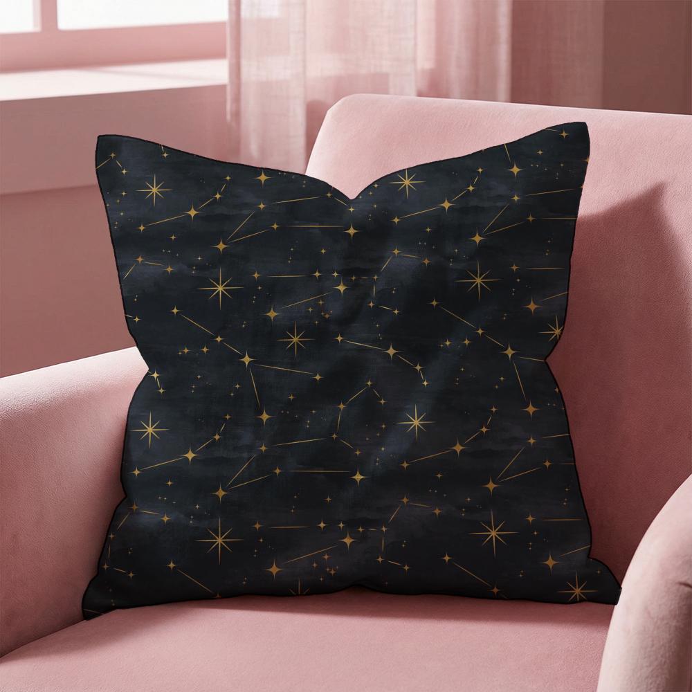 Constellation Pattern Cushion Cover MultiScene Pillow Cover for Home Car Reversible Soft Durable for Daily Use