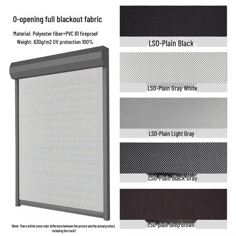 Smart Windproof Electric Roller Blind: Automatic Lifting, Light Blocking, Rainproof, Mosquito-Proof, Remote-Controlled Balcony Curtain.