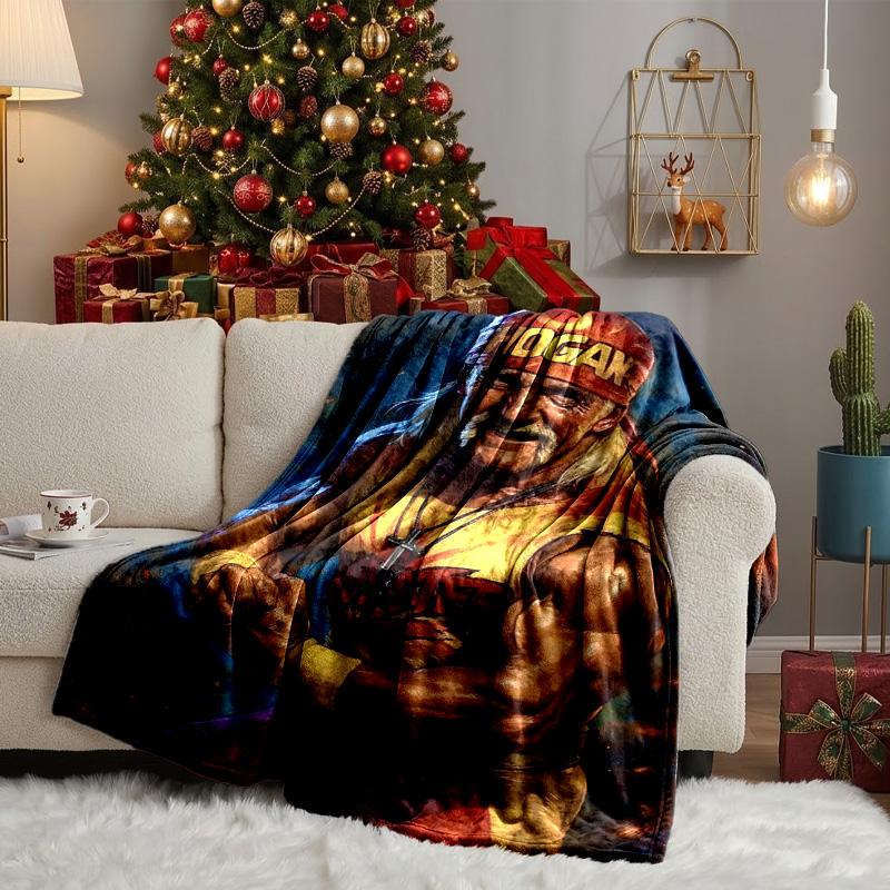 Coperta da Wrestler Hogan Guerriero Fulmineo Leggera Coperta Ideale per il Letto Perfetta per Viaggi, Campeggio, Soggiorni, Uffici, Divani, Regalo di Natale per Appassionati