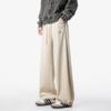 Spring and Autumn Men's New All-match Pleated Wide Leg High Street Vintage Casual Embroidered Sweatpants