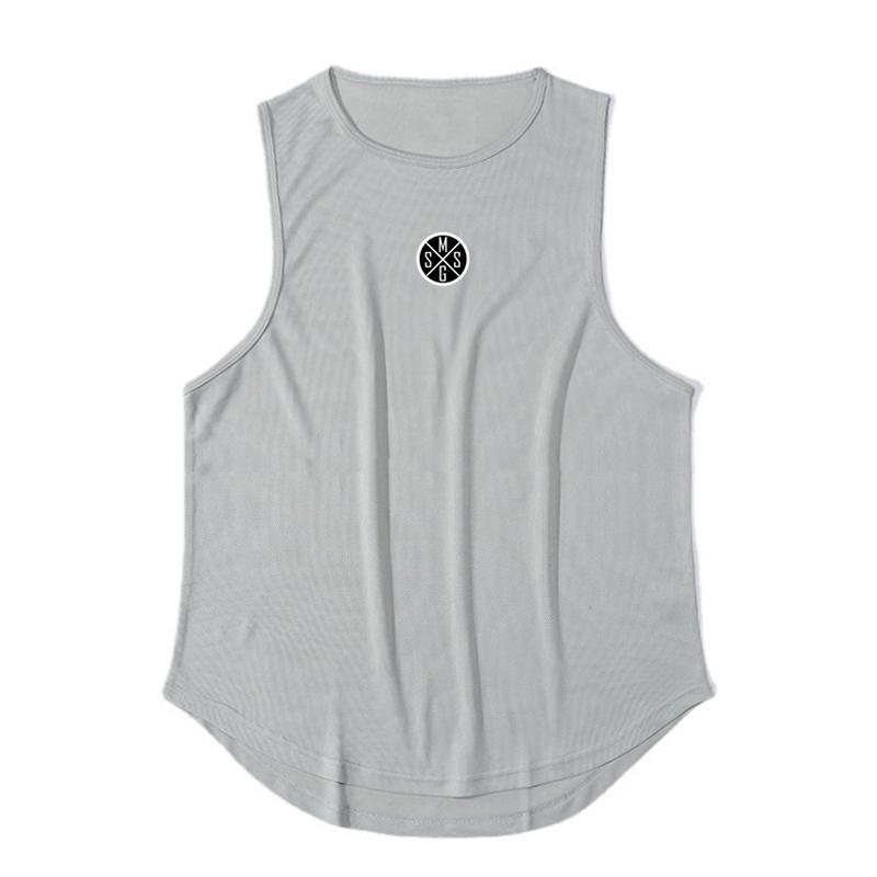 Muscleguys Summer New Brand Printed Tank Quick-dry Mens Fitness Stringer Tank Top