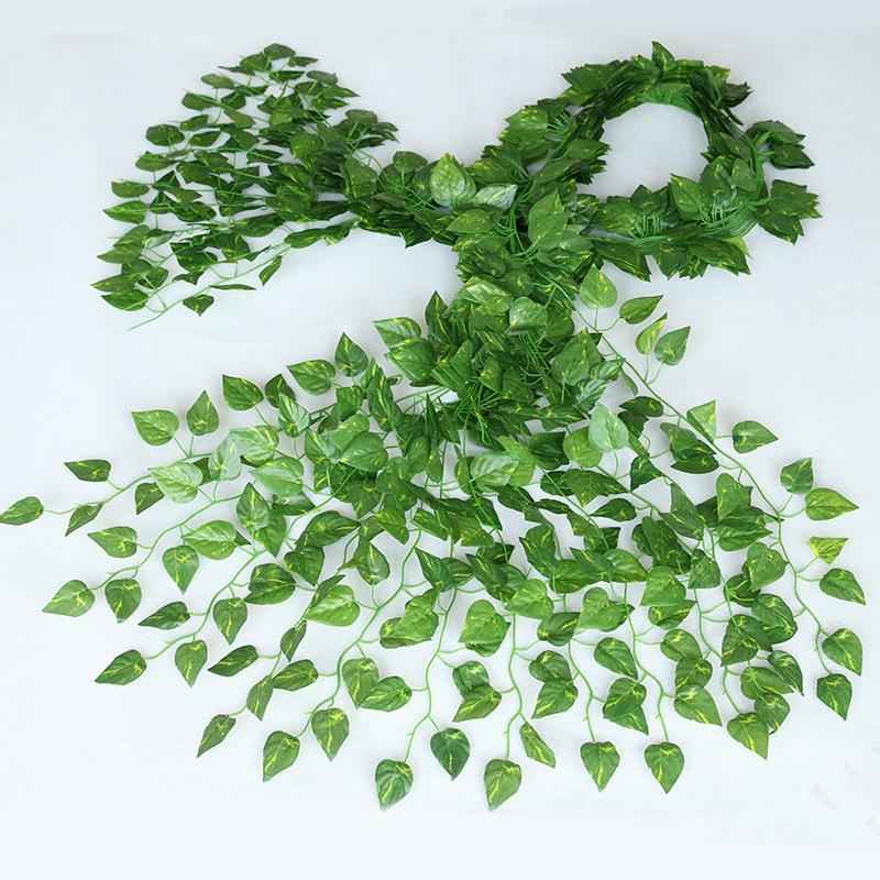72-Leaf Dill Small Strip Sweet Potato Ivy Simulated Plant Vine Decorative Fake Flower Plastic Artificial Flower Green Leaf Vine