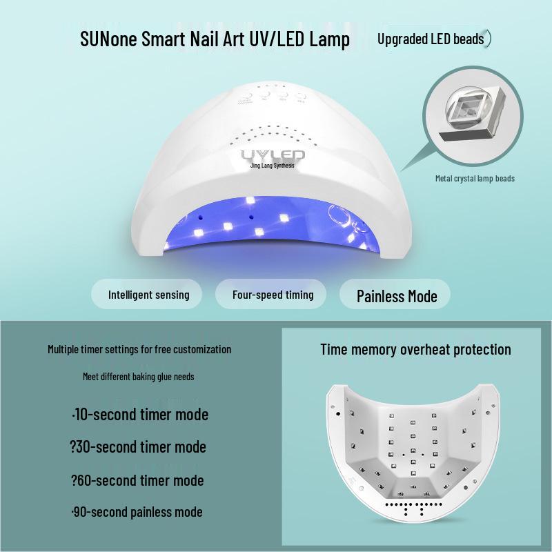 Yuchuang Sunone 48W UV/LED Nail Lamp for Gel Polish, High Power Salon Exclusive.
