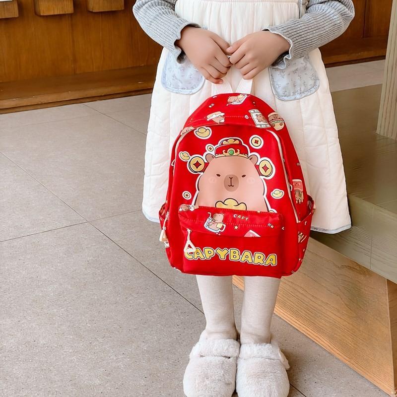 Adorable Cartoon Capybara Kids Backpack For Boys And Girls Stylish And Fun Design