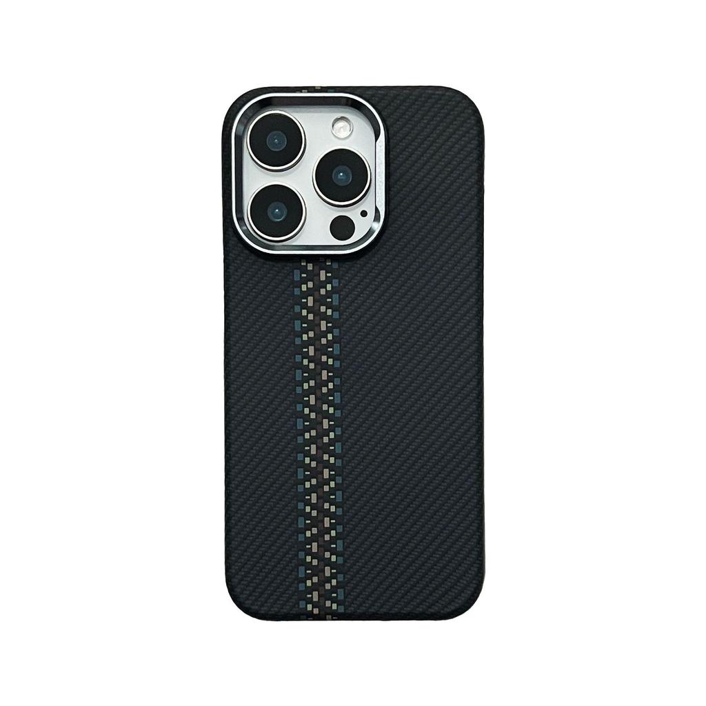 Kevlar Carbon Fiber Texture Magnetic Case for iPhone 17 Pro Max