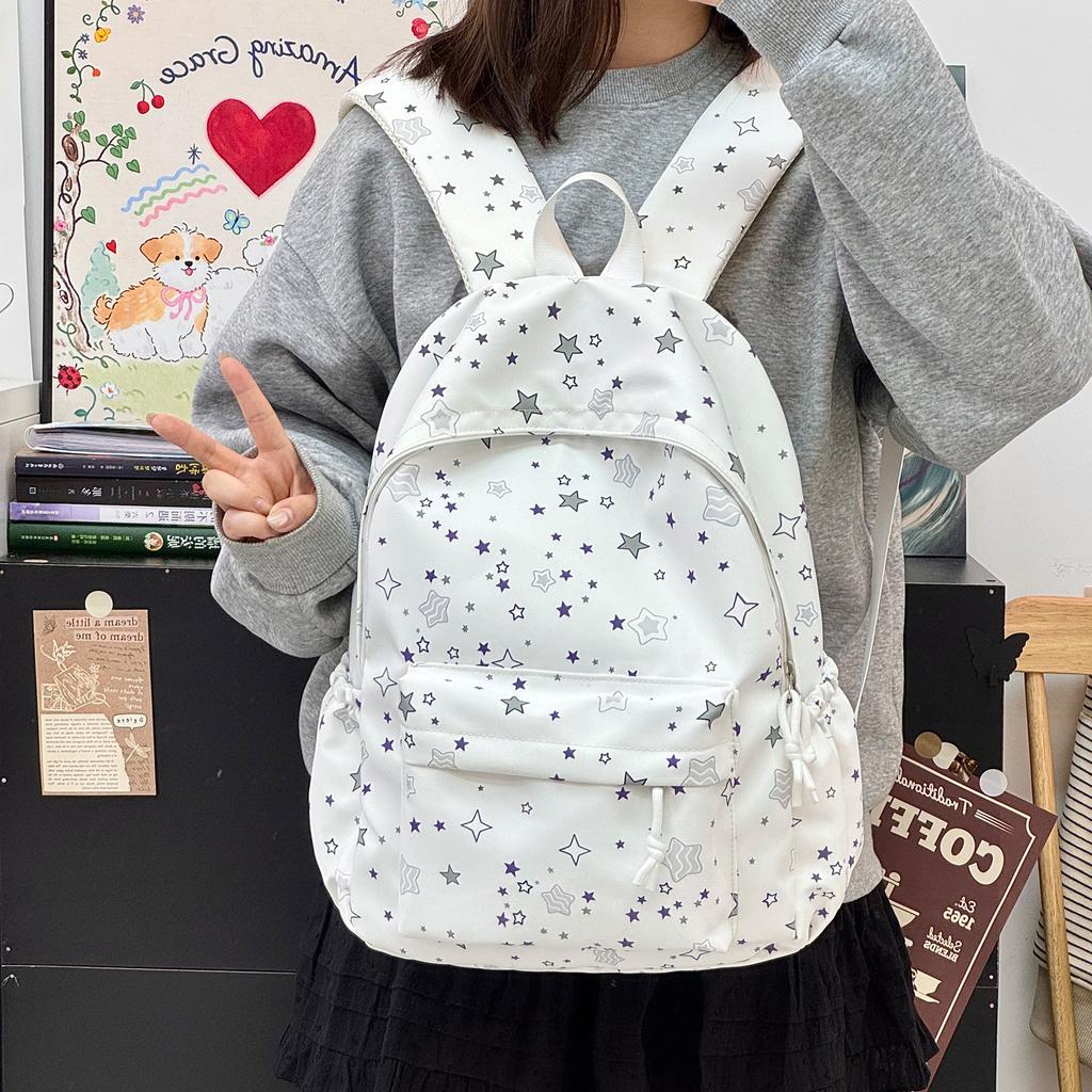 Schoolbag Japanese Small Fresh Girl Schoolbag Large Capacity Star Decoration Literature and Leisure Female Student Backpack Wholesale