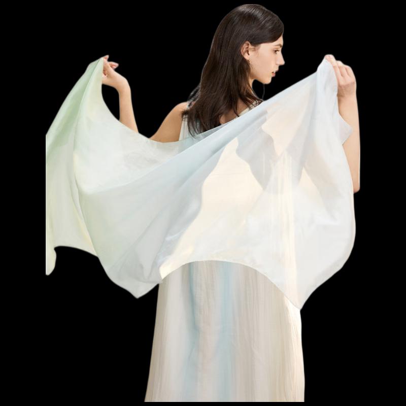 ELLE Gradient Mulberry Silk Long Scarf