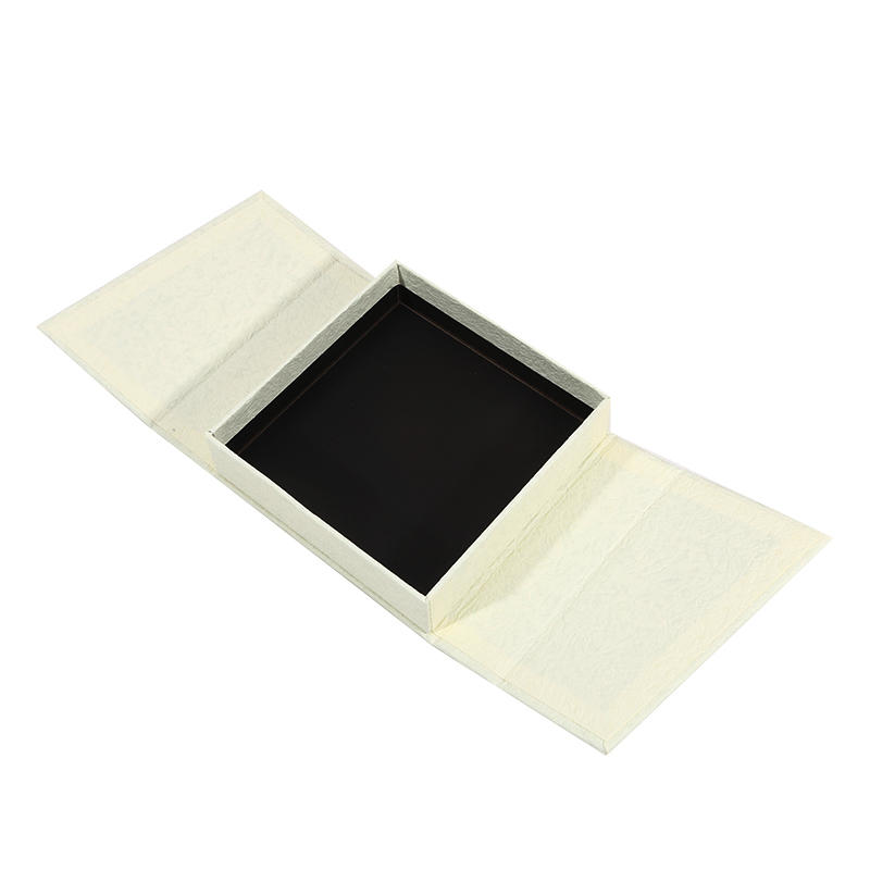 2026 Dual-opening Magnetic Flip Jewelry Packaging Box Earring Necklace Ring Organizer Thick Kraft Paper